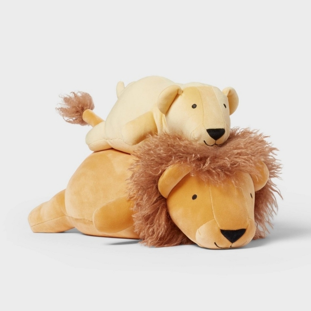Pillowfort weighted sensory plush lion and cub set-NEW